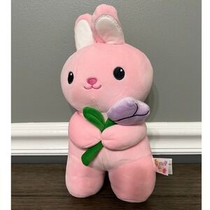 Smoochy‎ Pals Pink Bunny Rabbit with Tulp Plush